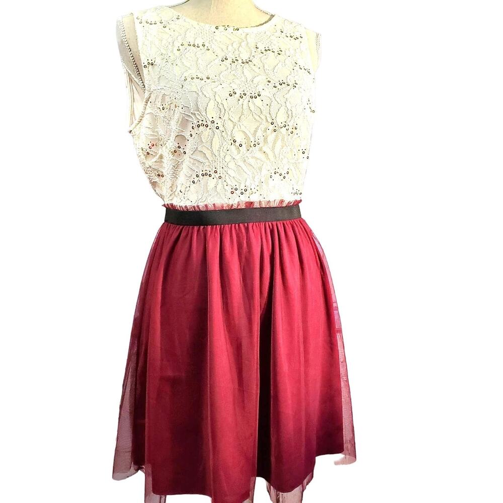 Speechless Dress Party Dance Sleeveless Sequin Lace and Chiffon Juniors Size 11
